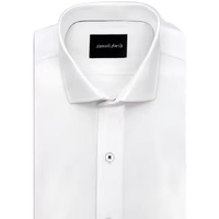 Chemises habillées décontractées respirantes à manches longues en coton sergé et fibre de bambou, coupe classique personnalisée, grandes tailles pour hommes adultes