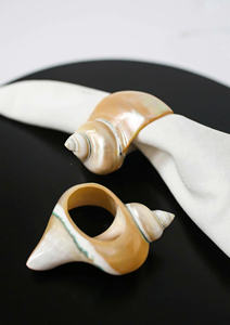 Elegante conjunto de servilleteros de concha marina, hecho a mano, tema de playa, Decoración de mesa, suministros para fiesta de boda, artículos de decoración del hogar costeros - Product Image 4