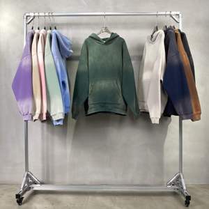 Sudadera con Capucha de Felpa Lavada al Ácido para Hombre, Diseño Personalizado de Moda, 100% Algodón, Impresión Abultada, Estilo Urbano Holgado - Product Image 3
