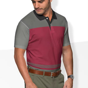 T-shirt de golf pour hommes avec logo personnalisé en gros, vêtements unisexes de couleur unie de haute qualité avec motif léopard, conception personnalisée - Product Image 1