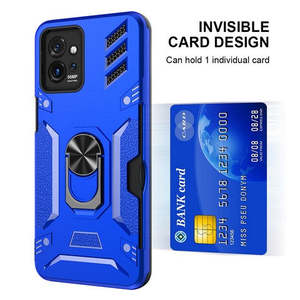 Funda con Anillo Magnético y Ranura para Tarjetas para Moto G Stylus 5G 2024, Color Azul - Product Image 3