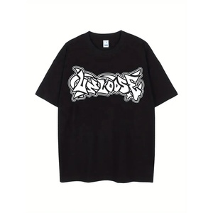 Meilleures ventes, chemise pour homme de haute qualité, motif lettres élégant, décontractée, respirante, col rond, manches courtes, vêtements d'extérieur, t-shirt pour homme - Product Image 1