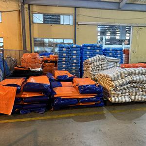 Bâche en PE imperméable, robuste, bleue/orange, haute durabilité, grande capacité, options de couleurs, options de tailles - Product Image 2