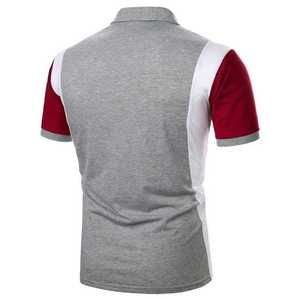 Polo informal de manga corta con estampado transpirable de alta calidad para hombre, novedad de verano, polos personalizados de negocios de color gris 2026 - Product Image 4