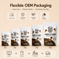 Fournisseurs chinois de sachets stand-up en aluminium de qualité alimentaire, recyclables, avec fermeture éclair, écologiques, pour gaufres et snacks