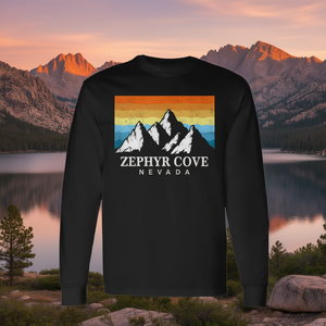 Camiseta promocional de manga larga con estampado de recuerdo de senderismo en la montaña de Zephyr Cove, Nevada, estilo vintage - Product Image 3