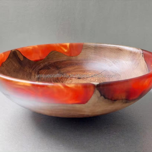 ชามไม้เรซินแบบผสมสำหรับโต๊ะผลิตจากอินเดียชามเรซินไม้ดีไซน์ใหม่ - Product Image 2