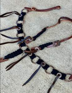 Ensemble de sellerie en cuir occidental de qualité supérieure, ensemble de bride et de collier de poitrail pour cheval durable pour l'entraînement quotidien et l'utilisation à la ferme - Product Image 3