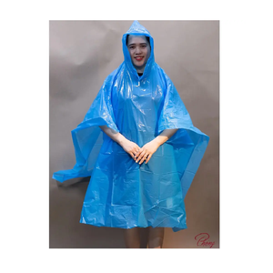 OEM Service Waterproof <b>Bicycle</b> Rain Cape Poncho PE Plastic Raincoats Length Hooded 130cm Single-person Rainwear Made in Vietnam - Product Image 6