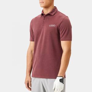 Polo uni solide en coton polyester à séchage rapide respirant Sport Golf travail d'entreprise Polo pour hommes uniformes - Product Image 4