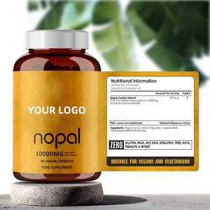 Orgánico 10:1 Nopal Cactus Extract 10000mg Suplemento de pera Espinosa en 90 cápsulas vegetales Sin OGM Sin gluten Suministro de 45 días - Product Image 2