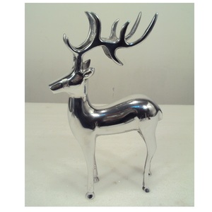 Adorno de Reno de aluminio con purpurina brillante plateada para el hogar, sala de estar, Festival de Navidad, artículo decorativo de mesa - Product Image 4