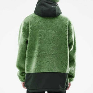 Sweat-shirts pour hommes en polaire sherpa en fausse fourrure de polyester lourd d'hiver avec logo personnalisé - Product Image 6