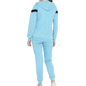 Fabricant pakistanais de survêtements d'hiver décontractés pour femmes, à capuche, en coton 100%, ensemble 2 pièces, couleur et logo personnalisables - Product Image 5