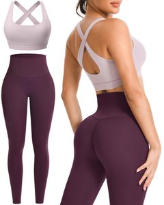 El material elástico garantiza una gama completa de ropa de gimnasio para mujer, conjuntos de entrenamiento, tecnología de secado rápido y para entrenamientos, yoga, correr - Product Image 3