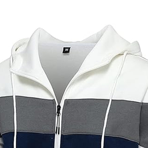 OEM Vente en gros Puls Sweats à capuche pour hommes Full Zip Up Custom Print Logo Stripes Hoodie pour homme et femme - Product Image 3