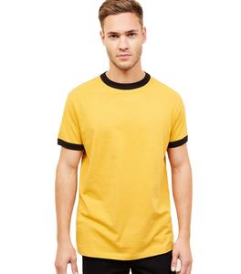 Transpirable con estilo personalizado contraste Trim camisetas 100% algodón de alta calidad Slim Fit diseñador contraste Trim camiseta para hombres - Product Image 3