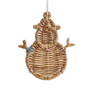 Handmade Rattan <b>Star</b> Tree Topper Bohemian Christmas Decor Irregular Shape Modern Design Eco-Friendly <b>Hanging</b> Ornament Gold Tone - Product Image 6