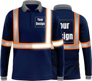 Tráfico DE SEGURIDAD reflectante de alta calidad para camisa de manga corta para hombres con logotipo personalizado sólido 100% algodón - Product Image 1