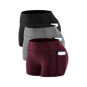 Summer New Fashion Women Workout Gym Warm-up Shorts Taille haute Casual Loose Polyester Spandex Yoga Shorts for Women - Product Image 6