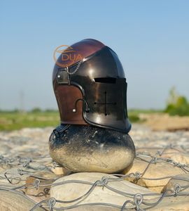 หมวกบาร์บูต้ายุคกลาง ทำด้วยมือจากเหล็ก พร้อมกระบังหน้า สำหรับนักรบครูเสด ใช้สำหรับการแสดง แสดงนิทรรศการ หรือสะสม - Product Image 1