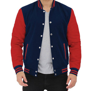 Custom Logo Plus Size Men's Baseball Varsity Letterman Jacket Wholesale Stand Caller Varsity Jackets for Sale - Product Image 1