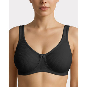 Soutien-gorge minimiseur 370 pour femmes, blanc/noir/beige, avec armatures, soutien des épaules, fin, en polyamide, confortable, respirant, fermeture à crochets - Product Image 3