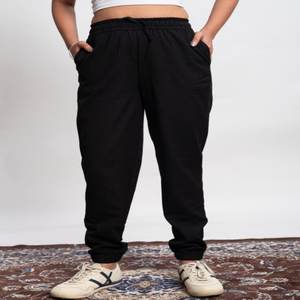 Pantalon de jogging pour femme de qualité supérieure, poids lourd, tissu en velours côtelé polyester/coton, fermeture à cordon, anti-boulochage, respirant - Product Image 1