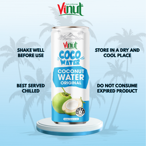 Pour VINUT 320ml eau de coco naturelle pure sans sucre boisson d'hydratation végétalienne OEM marque privée Vietnam usine fruits légumes - Product Image 4