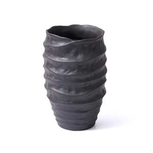 Vase en céramique Licia Vase en porcelaine noir 20x20x31 cm - Product Image 1