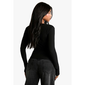 Chemise formelle de couleur unie pour femmes à manches longues chemisier simple pour femme de bureau décontracté printemps et automne t-shirt haut - Product Image 2