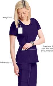 Vente en gros de haute qualité Jogger Scrubs Uniformes Ensembles Coton Polyester Médical Hôpital Médecins Infirmières Scrub Costumes Personnalisés - Product Image 6