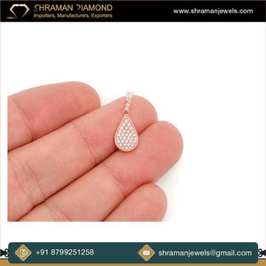 Collar con Colgante de Gota de Agua con Diamante Natural, Chapado en Oro Sólido de 10K, Joyería Moderna Personalizada para Mujer, Regalo de Cumpleaños o Compromiso - Product Image 5