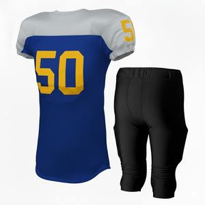 Uniforme de football américain sur mesure pour hommes, respirant, 100% polyester, sublimation, broderies en chenille, créez votre - Product Image 6