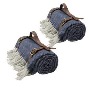 Manta de espiga azul marino de nuevo diseño de alta calidad, ropa usable estándar del fabricante indio - Product Image 1