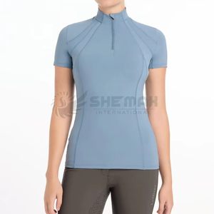 Vêtements équestres thermiques pour femmes couches de base d'équitation avec doublure en polaire isolante encolure haute et poignets extensibles - Product Image 1