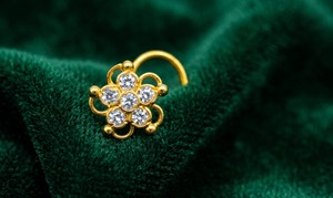 Piercing de nez soleil en argent sterling 925 plaqué or 22 carats pour femme, bijou de fiançailles micro-serti de zircon taille brillant, tendance - Product Image 3