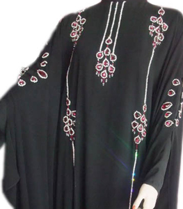 Abaya noire avec pierre élégante Work Beautiful Loook pour les femmes musulmanes qui s'habillent - Product Image 1