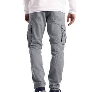 2023 personalizado 100% algodón de los hombres de cintura alta Streetwear Cargo pantalón de ajuste suelto con 6 bolsillos laterales y Split - Product Image 5
