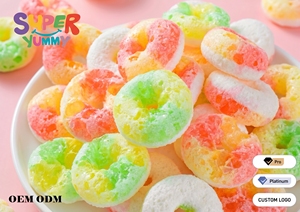 Bonbons gélifiés déshydratés lyophilisés personnalisés en gros, aux saveurs de <span class=keywords><strong>fruits</strong></span>, croustillants, en vrac, assortiment varié, directement de l'usine - Product Image 2