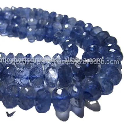 Incroyable bleu profond IOLITE super brillant belle qualité micro facettes rondelles perles énorme-taille 7 - 8 mm cristaux pierres de guérison