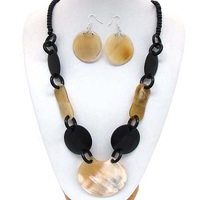 Collier en corne de buffle de haute qualité ambre couleur miel collier en corne naturelle bijoux en corne de buffle pour femmes mode