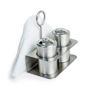 Ensemble de support de salière et poivrière en métal de ferme, ensemble de sel et de poivre mignon avec caddie pour restaurants, décor de ferme - Product Image 4