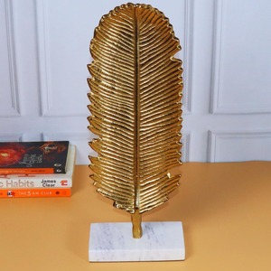 ของตกแต่งชิ้นใหญ่พิเศษชิ้นกลางรูปใบไม้สีทองสำหรับบ้านสำนักงานงานแต่งงานของขวัญตกแต่งโต๊ะ - Product Image 6