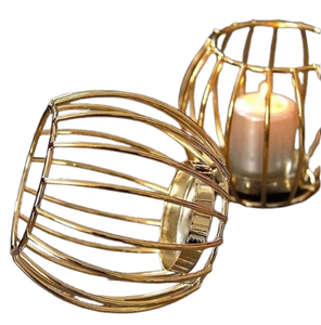 Set of Two Thanks Giving Votive Latest Metal Candle Holder Black Finished Metal Candle Stand Stylish Metal Candle Holder - Product Image 3