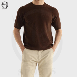 เสื้อยืดผ้าฟลีซผ้าฝ้าย100% สำหรับผู้ชายปกตั้งแขนสั้นทรงพอดีตัว-คุณภาพสูงเป็นมิตรกับสิ่งแวดล้อมและระบายอากาศ - Product Image 1