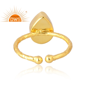 Hot Selling 925 Sterling Silver 18K Gold Plated Natural Pearl Gemstone Stackable Ring Demi Fine Jewelry <b>For</b> <b>Women</b> Gift <b>For</b> Her - Product Image 4