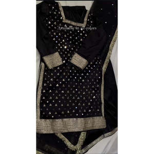 Vestidos de poliéster negros elegantes para niñas 2026, hechos a mano en línea, estilo A-Line, con tirantes finos, cuello halter y diamantes naturales. - Product Image 2
