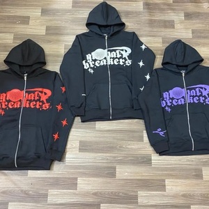 Sudaderas con capucha de algodón 100% con cremallera completa para hombre y mujer - Product Image 4