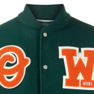 Blouson Bomber Varsity en Cuir Vintage pour Homme, Tendance 2026, avec Broderie Personnalisée en Chenille et Patchs en Laine, Respirant, en Peau de Mouton - Product Image 5